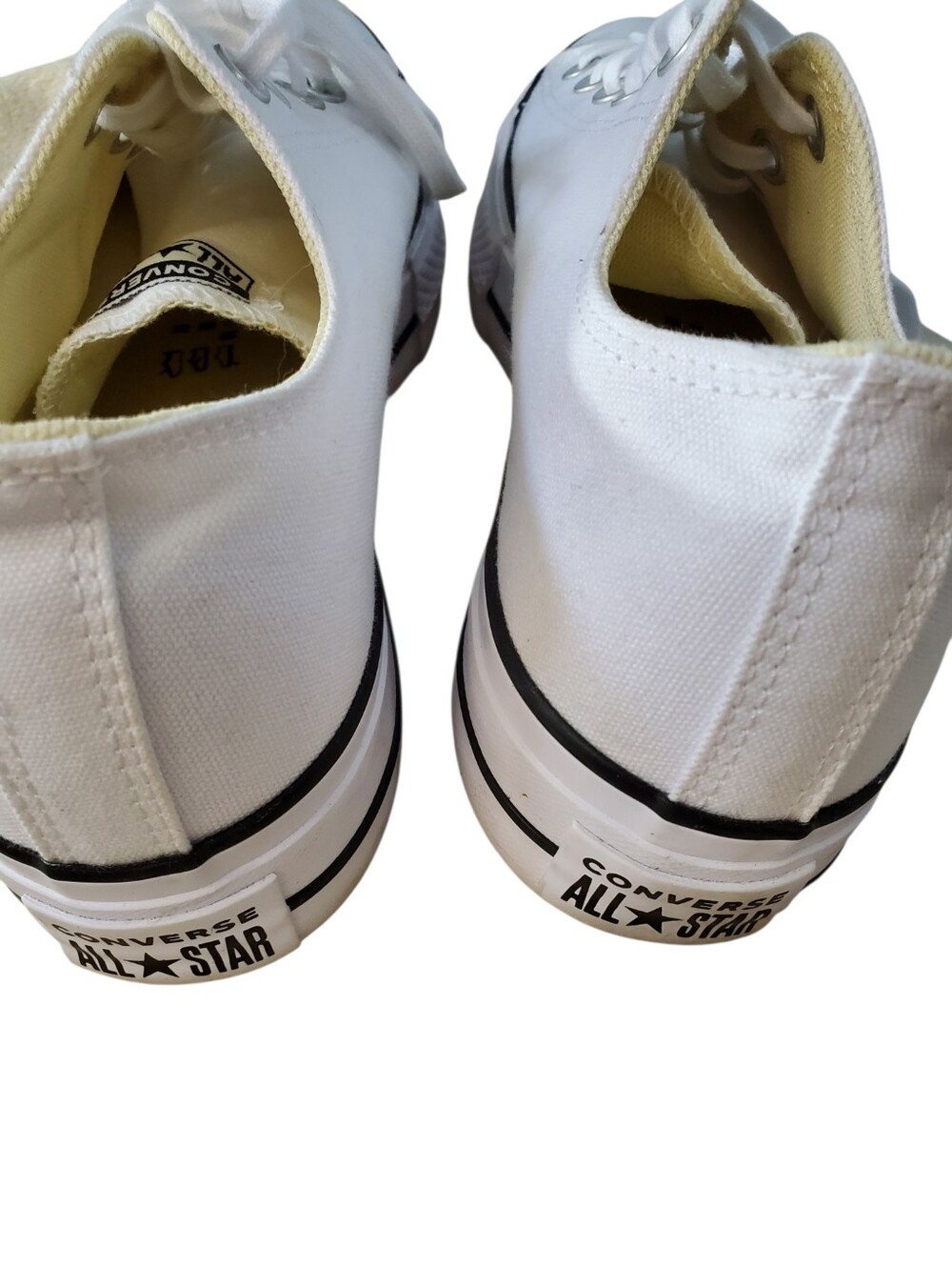 Converse All Star Chuck Taylor Low Top Sneakers - White Size 8.5 - Picture 5 of 6